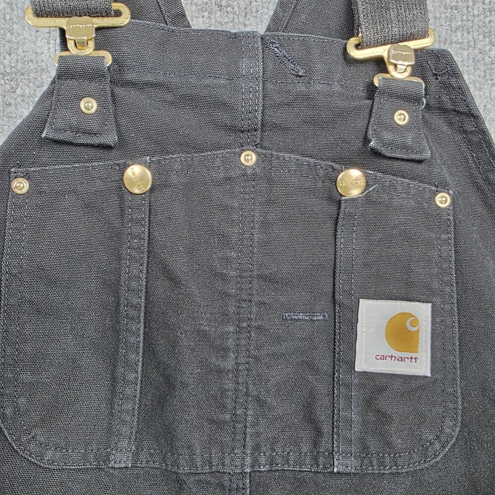 Carhartt Bib Overalls Mens 46x30 Black Duck Insulated Double Knee USA R02 BLK - Picture 11 of 16